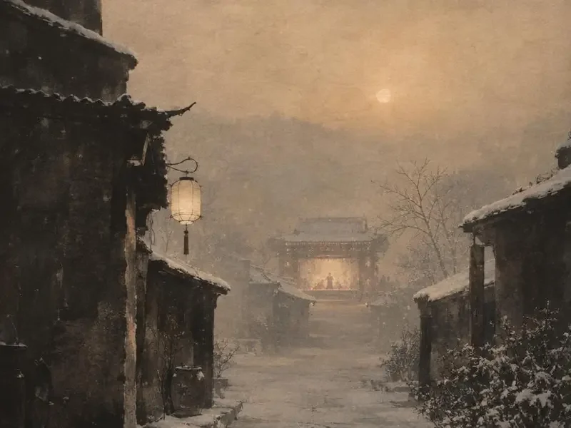 戏台雨雪剧照